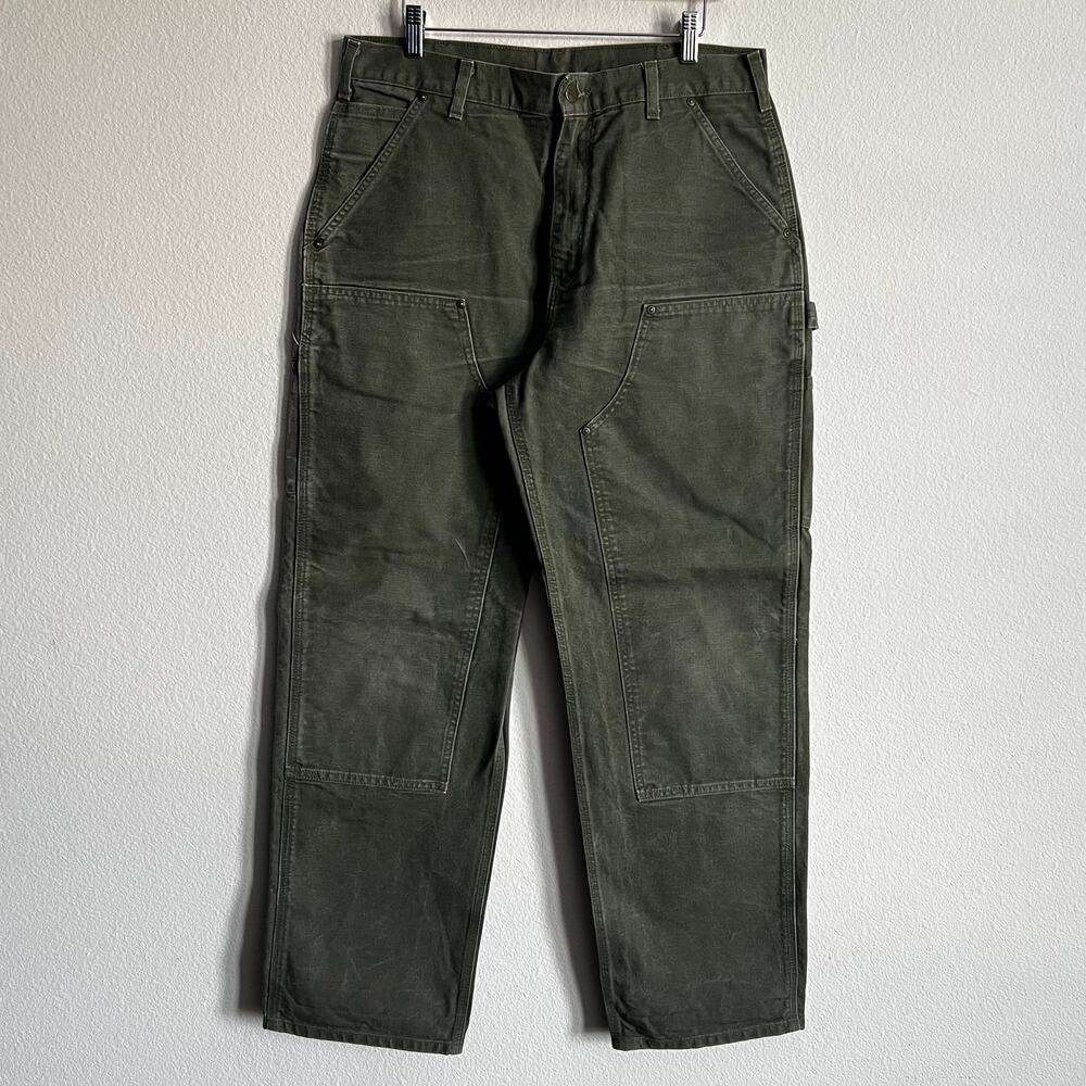 Carhartt B136 MOS green double knee work wear carpenter pants